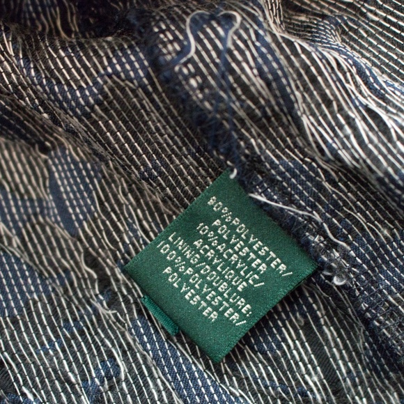 Lauren RL | Navy Lace A-Line Sleeveless Dress - Picture 5 of 6